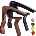 Guitar Capo,2 Pack Capo Black and Rosewood Capo Guitar Clamp Guitar
