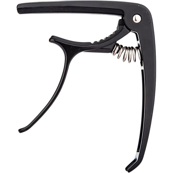 Guitar Capo: Suitable for 6-string acoustic and electric guitars, ukulele, and banjo. Eliminates buzz. Color: Black.
