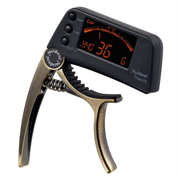 Guitar Capo Tuner under $5! CQCYD Guitar Capo Tuner 2 in 1, LCD Display for Acoustic Folk Guitar, Chromatic Tuning Capo, Professional Guitar Accessory, Music Practice Equipment for Beginners