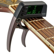 Guitar Capo Tuner under $5! CQCYD Guitar Capo Tuner 2 in 1, LCD Display for Acoustic Folk Guitar, Chromatic Tuning Capo, Professional Guitar Accessory, Music Practice Equipment for Beginners