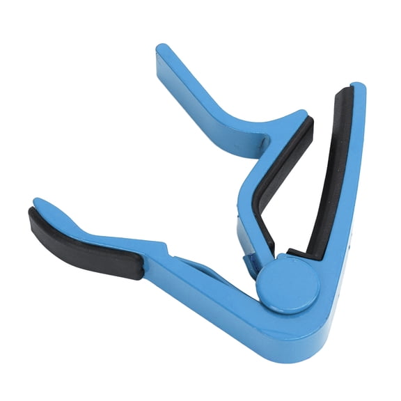 Guitar Capo, Universal Fast Change Scratch Proof Easy To Clip Strong Spring Trigger Capo With 5 Picks For Performance Blue
