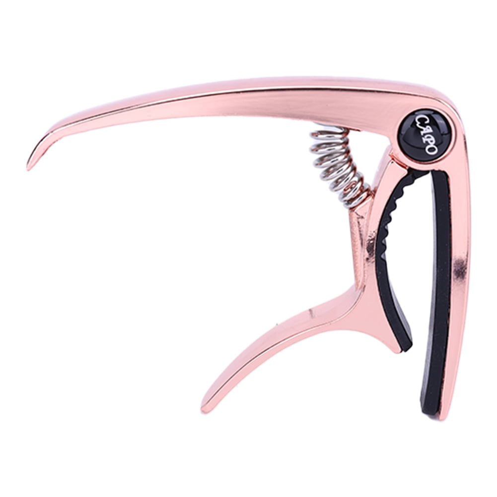 Guitar Capo for Acoustic Electric Guitar Tone Adjust Tuning Clamp (Rose Gold)