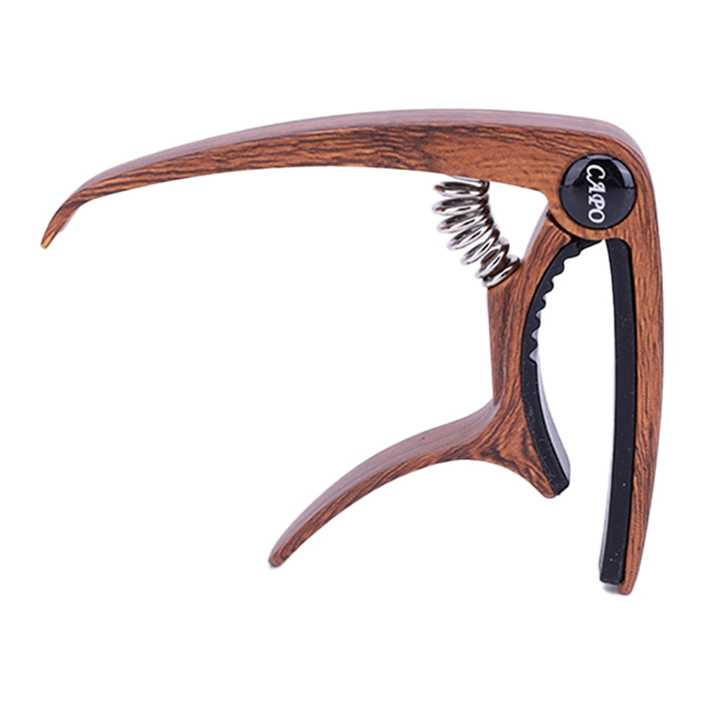 Guitar Capo for Acoustic Electric Guitar Tone Adjust Tuning Clamp (Wood Grain)