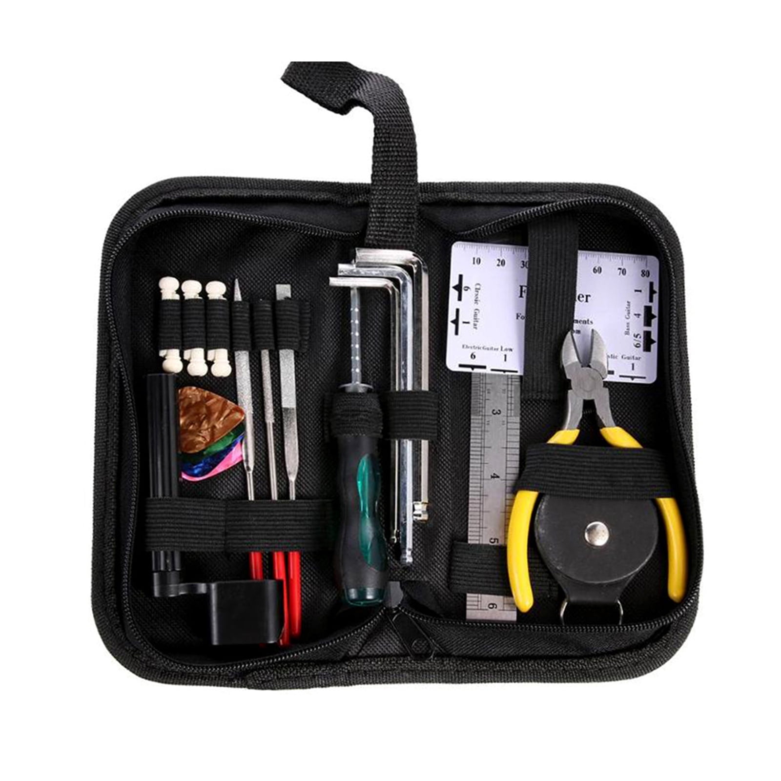 Guitar Care Tool Set Adjusters Polishers and Storage Pouches Guitar Cleaning and Adjustment Set for Musicians Luthiers