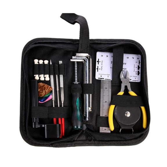 Guitar Care Tool Set Adjusters Polishers and Storage Pouches Guitar Cleaning and Adjustment Set for Musicians Luthiers