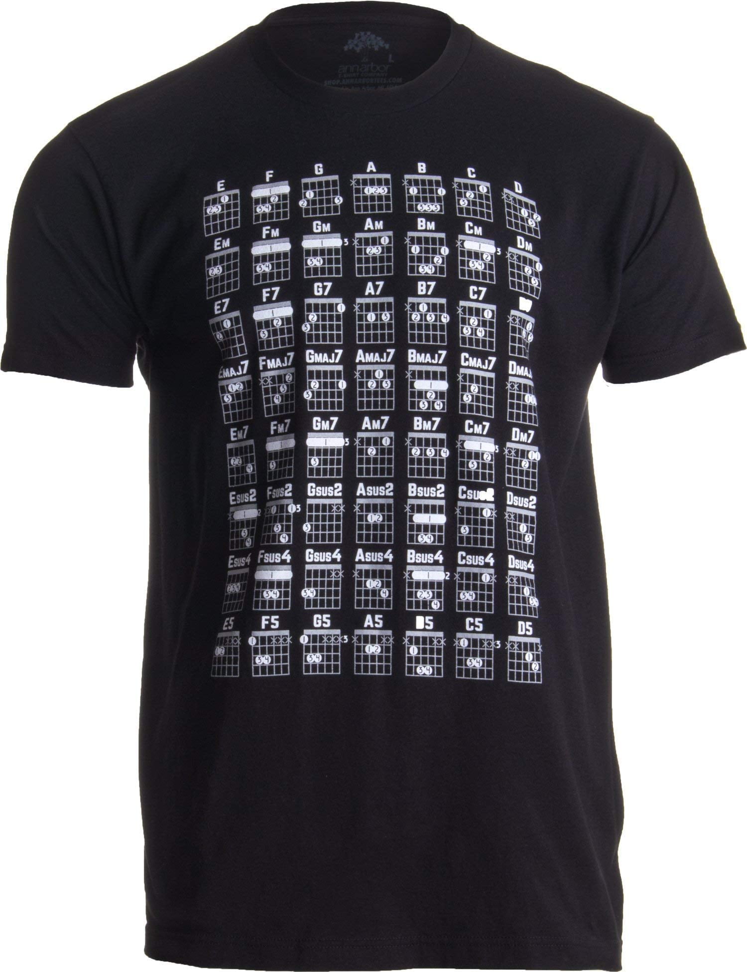 Guitar Music Notes T-shirt Dark Blue