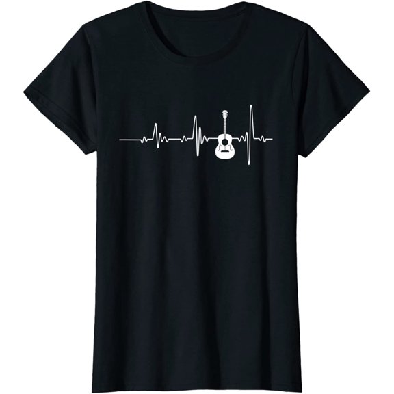 Guitar Chord Shirt T-Shirt Guitar Heartbeat T Shirt