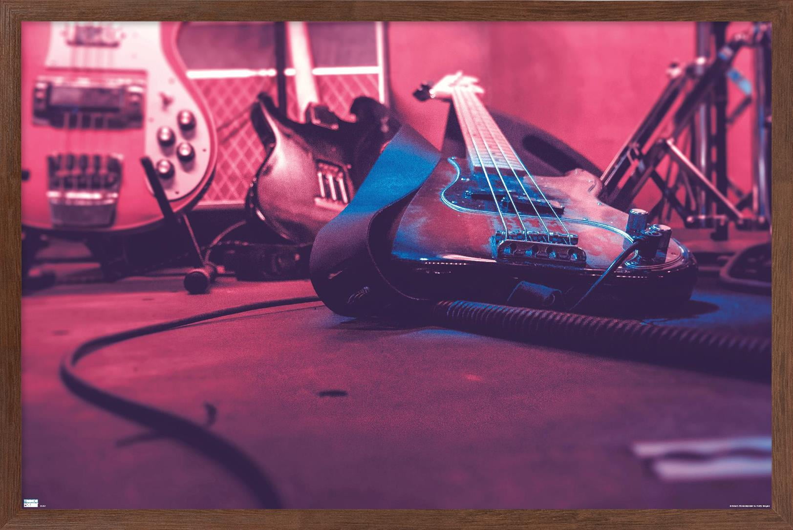 Guitar Close-Up Wall Poster, 14.725" x 22.375" Framed