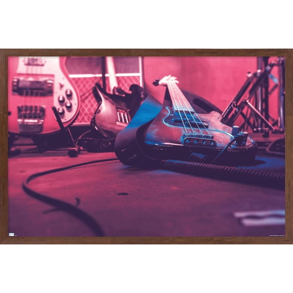 Guitar Close-Up Wall Poster, 14.725" x 22.375" Framed