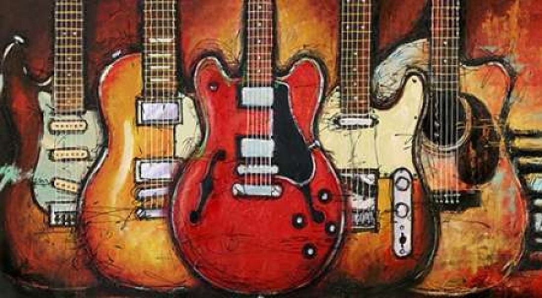 Guitar Collage Canvas Art - Bruce Langton (24 x 36)