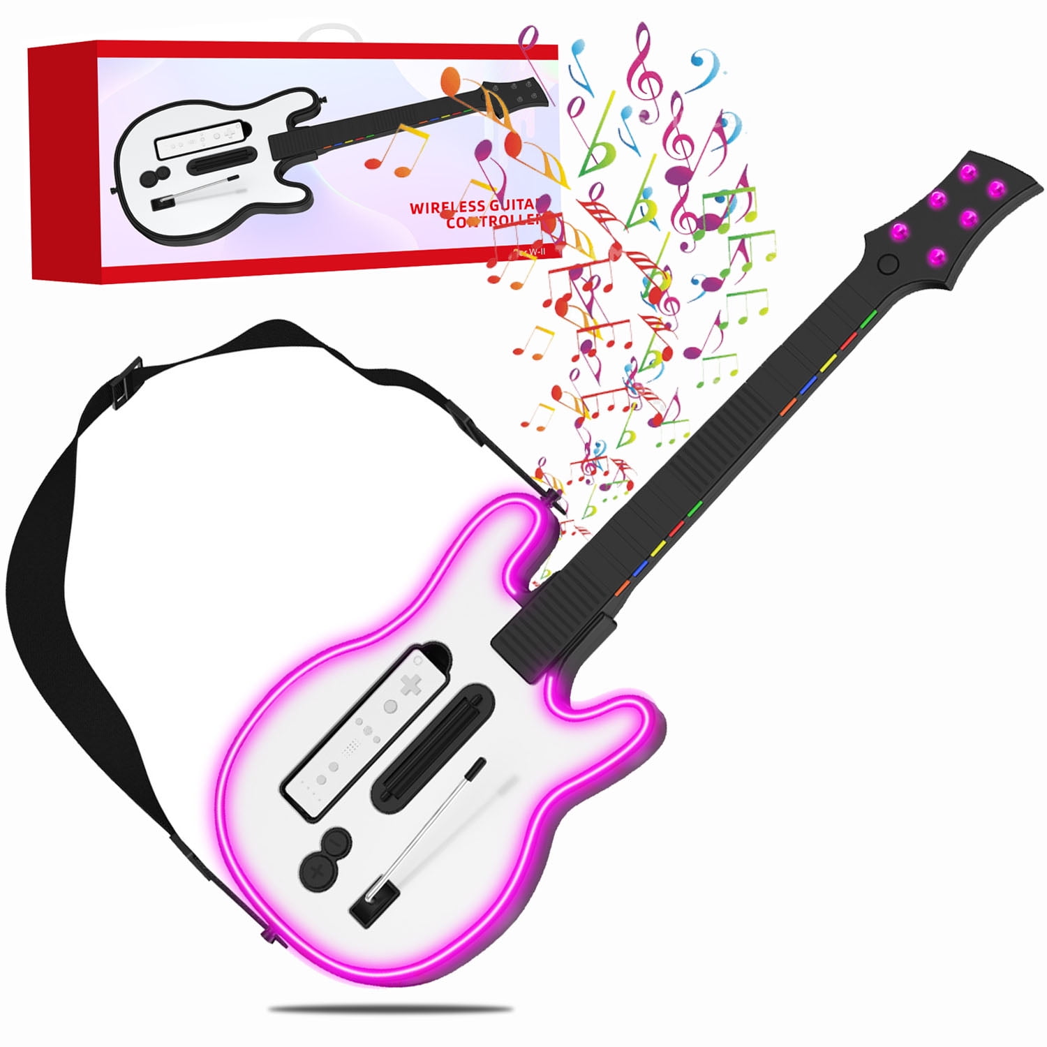 Guitar Controller Compatible with Nintendo Wii, Guitar Remote with