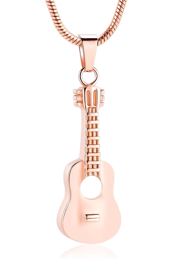 Guitar Cremation Jewelry for Ashes Urn Necklace for Women Men Music Memorial Keepsake Pendant for Music Lover Cremation Pendant Ashes Holder Memorial Keepsake Urn Necklace