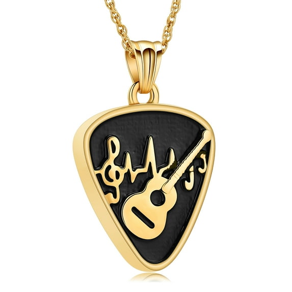 Guitar Cremation Jewelry Memorial Necklace Cremation Urn Necklace for Ashes Urn Keepsake with Gift Box