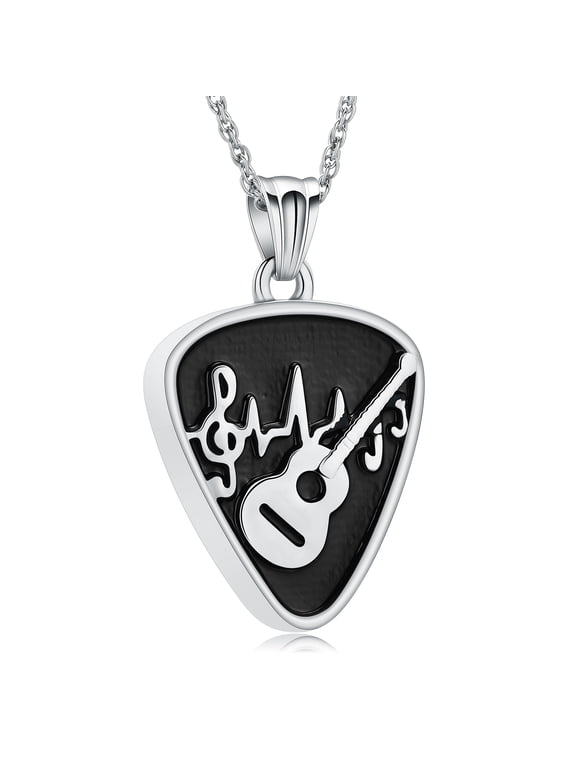 Guitar Cremation Jewelry Memorial Necklace Cremation Urn Necklace for Ashes Urn Keepsake with Gift Box
