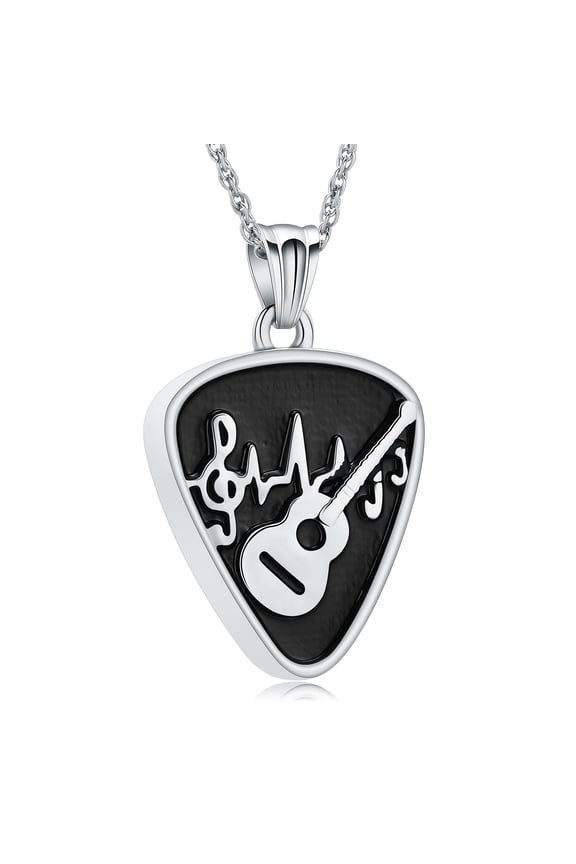 Guitar Cremation Jewelry Memorial Necklace Cremation Urn Necklace for Ashes Urn Keepsake with Gift Box