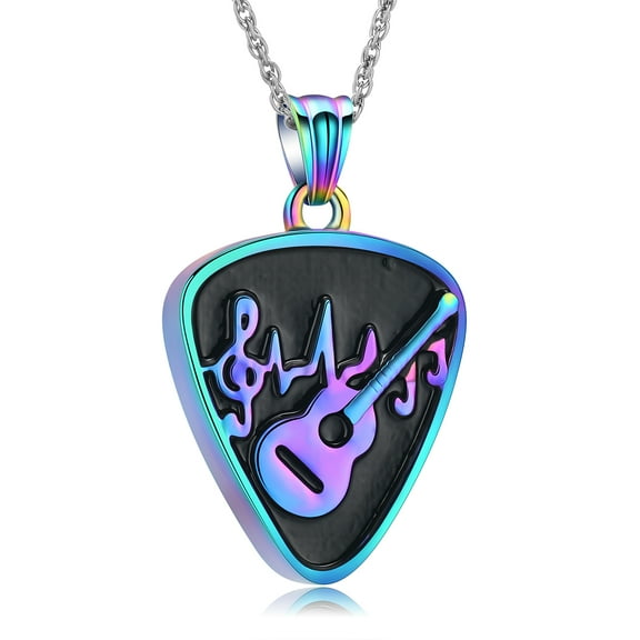 Guitar Cremation Jewelry Memorial Necklace Cremation Urn Necklace for Ashes Urn Keepsake with Gift Box