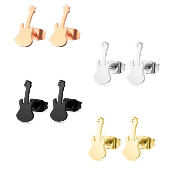 Guitar Earrings - Guitar Jewelry - Guitar Accessories - Guitar Stud - Hanukkah Jewelry (The Guitar)
