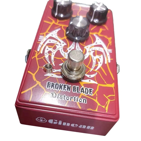 Guitar Effect Broken Blade Distortion Pedal,with Dist/Volume and Tone Pedal,Distortion Effect Pedal,Guitar Pedal