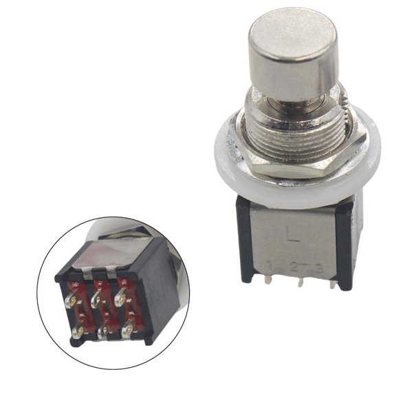 Guitar Effect Pedal DPDT Footswitch 6 Pin Box Stomps Effect Pedals Foot Switches Guitar Emergencies Stop Button by ZAXLVG