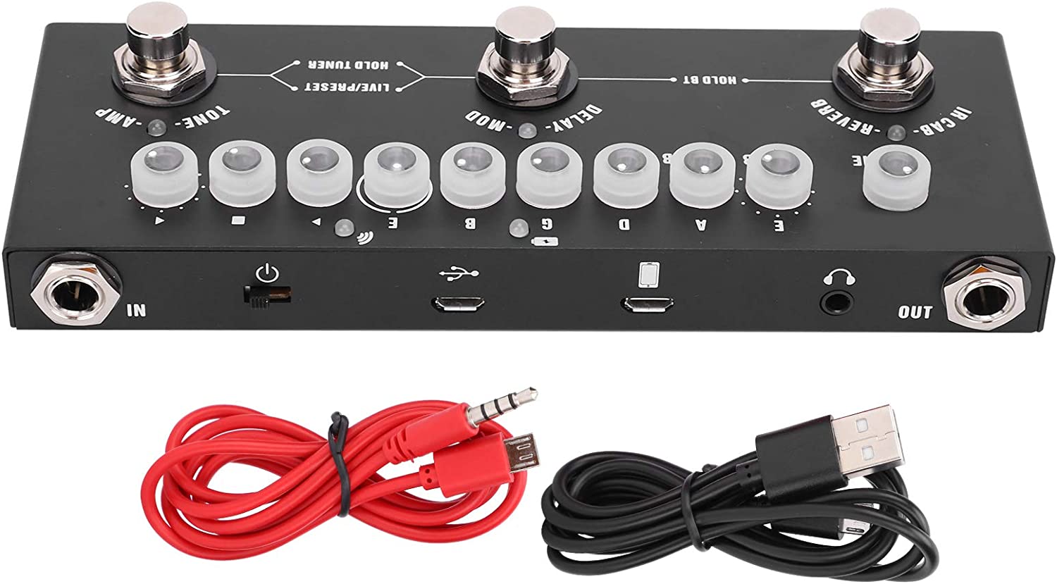 Guitar Effect Pedal, Electric Guitar Multi Effects Pedal Reverb Delay