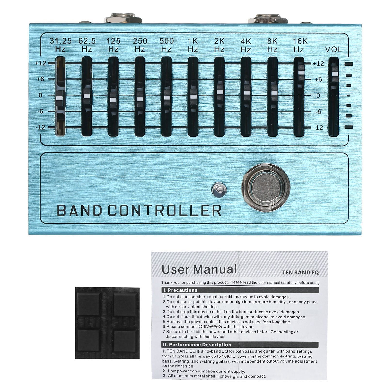 Guitar Effect Pedal Mini Guitar Equalizer Guitar Equalizer Bass And Guitar Effect Pedal Effect Pedal 10 Band EQ Guitar Effect Pedal Mini Guitar Equalizer With True Bypass For