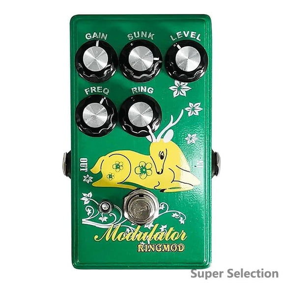 Guitar Effect Pedal, Ring Modulator With Distortion For Experimental & Synth Sounds, Multi-Modulation Pedal For Vintage 90s Tones, 9V DC Power Adapter Required,Green