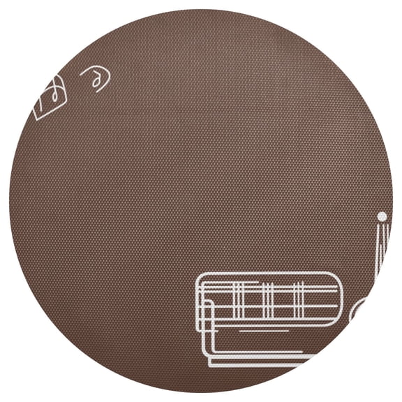 Guitar Element Design 15.4in Diameter PVC Plate Mat, Heat-Resistant and Cuttable, Kitchen Decor