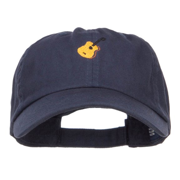Guitar Embroidered Low Cap - Navy OSFM