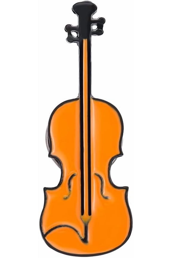 Guitar Enamel Pins Alloy Brooches Pins for Lanyard Bags Hats Caps Clothes Vest Jackets Dark Orange Making DIY