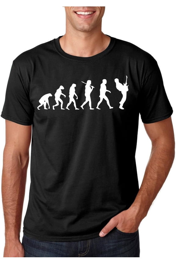 Guitar Evolution Funny T-Shirt - Premium Men's Tee for Musician, Guitarists and Music Lovers