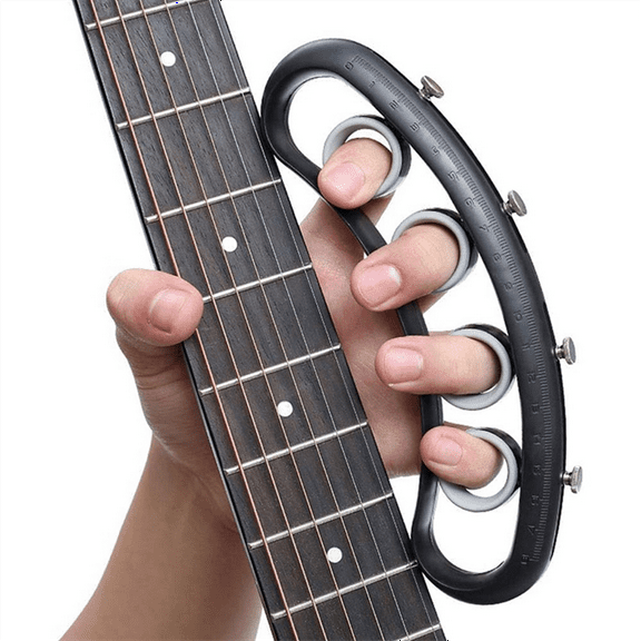 Guitar Finger Expansion Finger Force Span Practing Trainer Tool,Bass Piano Finger Speed System Accessories White