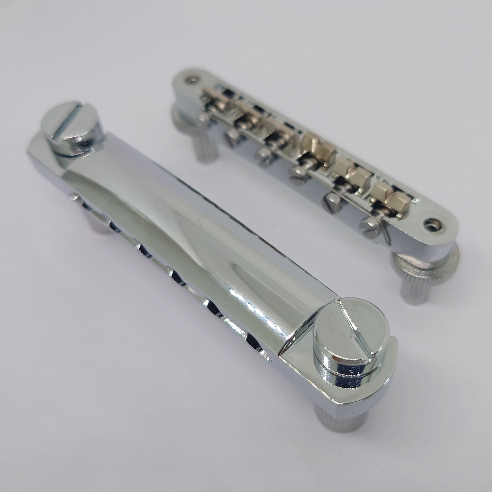 Guitar Fixed Saddle Bridge Tailpiece Set with ABR-1 Style Tune-O-Matic ...