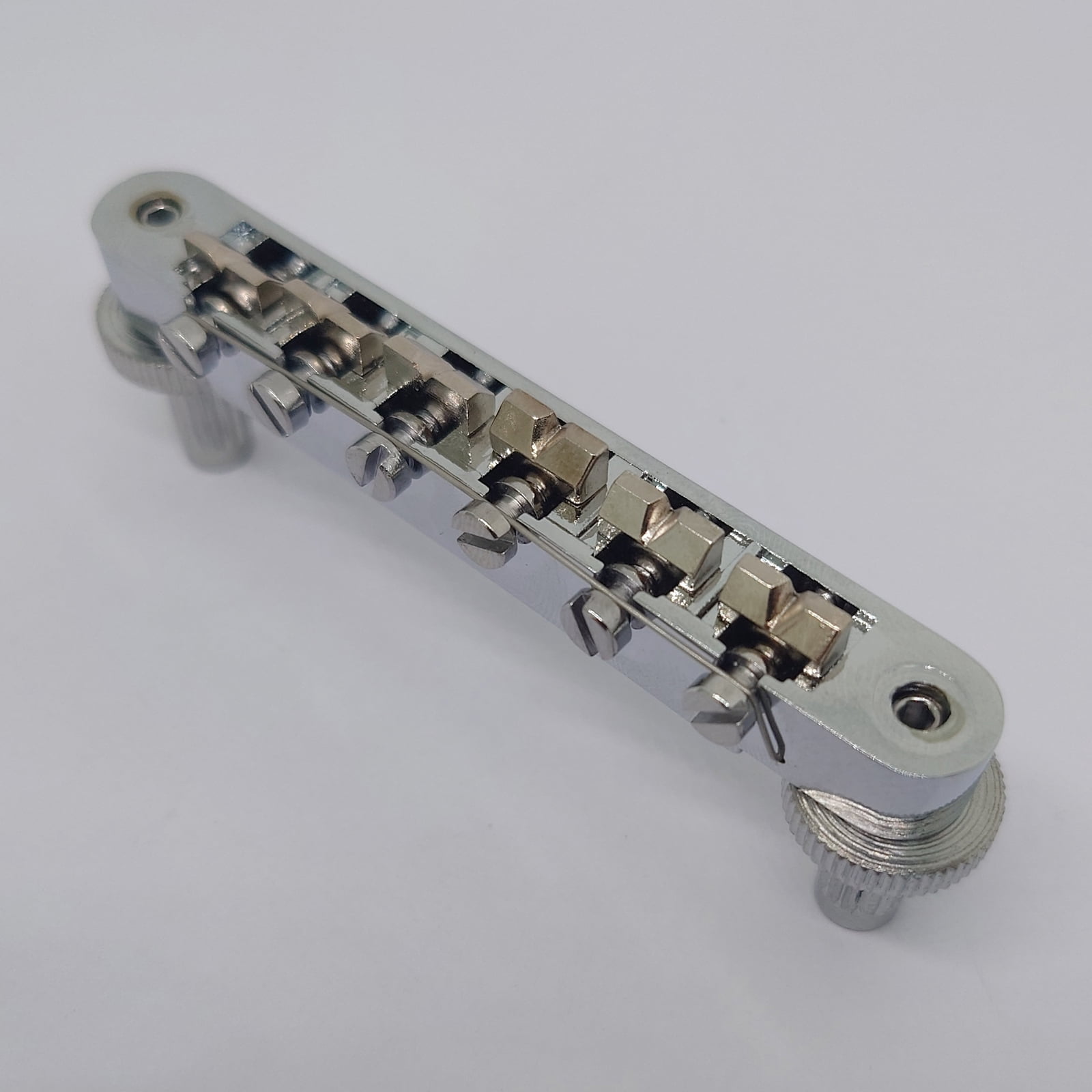 Guitar Fixed Saddle Bridge Tailpiece Set with ABR-1 Style Tune-O-Matic Bridge Chrome for ABR LP SG EPi Electric Guitars