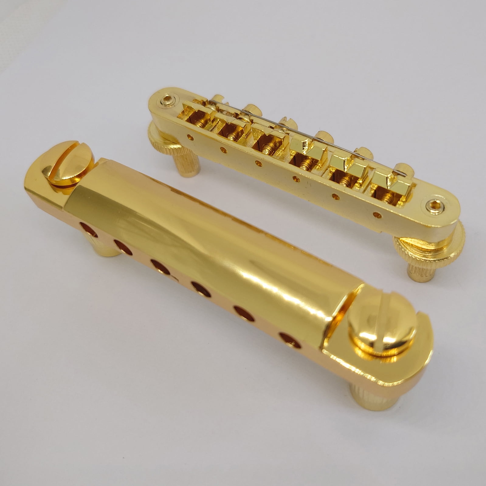Guitar Fixed Saddle Bridge Tailpiece Tune-O-Matic 1 Set Gold for ABR-1 LP LP Electric guitars Replacement parts