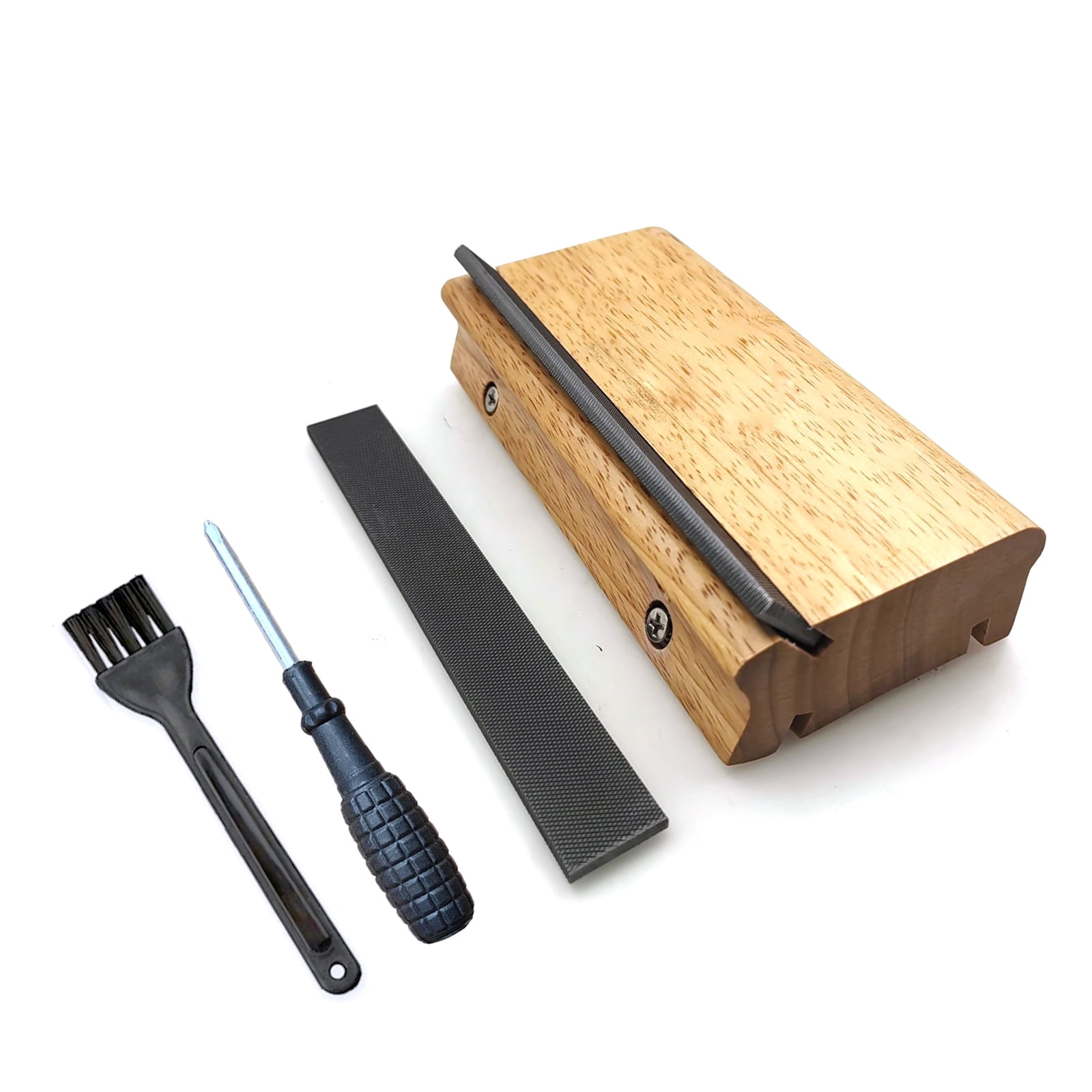 Guitar Fret Edges File with 3 Adjustable Angles Texture for Efficient Fret Dressing on Guitars Basses Ukuleles