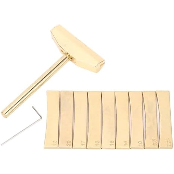 Guitar Fret Press Tools Caul Set with 9 Radius Inserts, Alloy Fret Wire Bender Tools for Leveling and Installation - Accurate Measurements, Durable Construction, Fingerboard Tool for Luthiers and