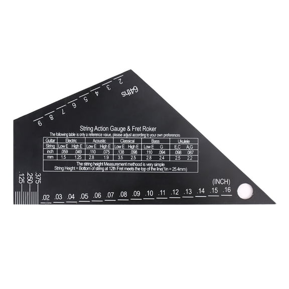 Guitar Fret Rocker Fret Leveling Guide High Guitar Luthier Tool Guitar String Action Gauge String Height Ruler