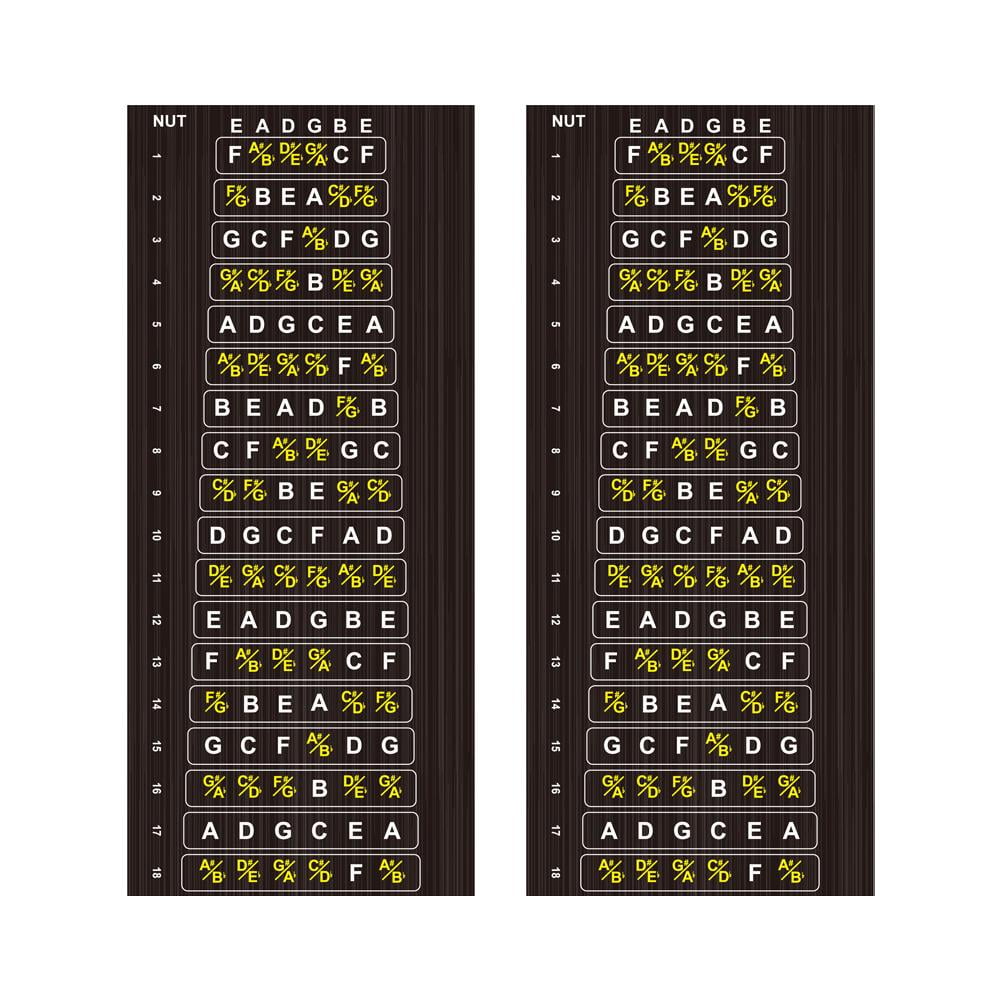 Guitar Fretboard Note Labels Scale Fretboard Stickers - Walmart.com