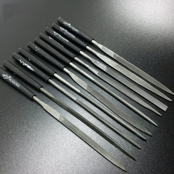 Guitar Frets Nuts File Set, Polished File for Professional Guitar RepairSteel File Included