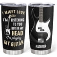 thumbnail image 1 of Guitar Gifts For Dad Tumbler With Lid 20 Oz Stainless Steel Coffee Cup Music Gifts For Guitarist Fathers Day Travel Mug Funny Guitar Lovers Gifts For Him On His Birthday, 1 of 6