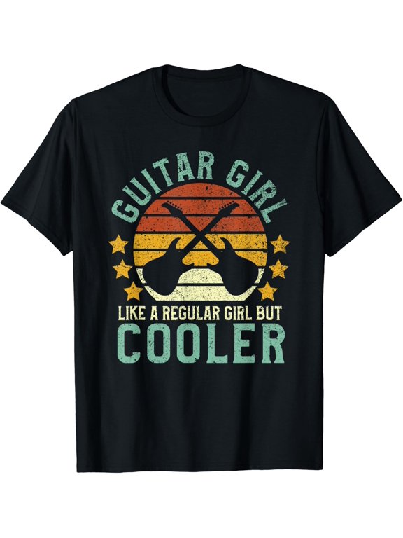 Guitar Girl Female Guitarist Electic Guitar Player Gift T-Shirt