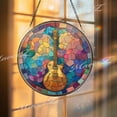 thumbnail image 1 of Guitar Glass Suncatcher, Round Musical Instrument Window Panel, Jazz Rock Art, 6.3 in, 1 of 3