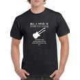 thumbnail image 1 of Guitar Graphic "All I Need Is This Guitar" Music Quote Men Black T-Shirt, Male Large, 1 of 4