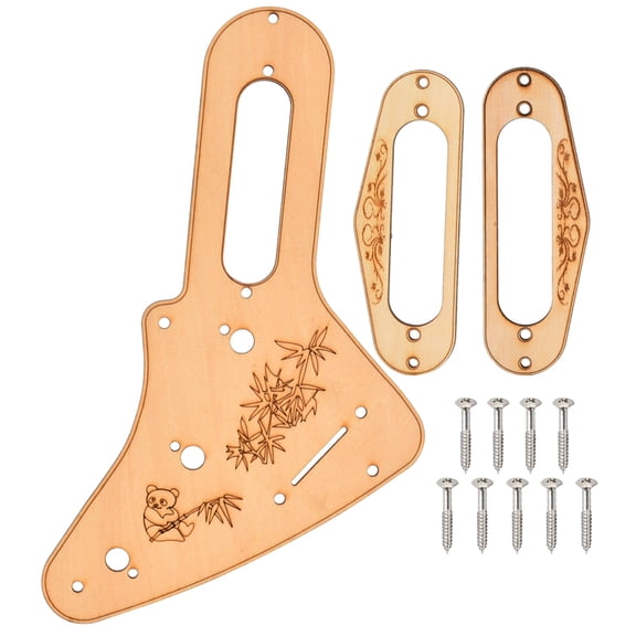 Guitar Guard Pickup Frame Set Maple Carved Electric Guitar Musical Instrument Accessories