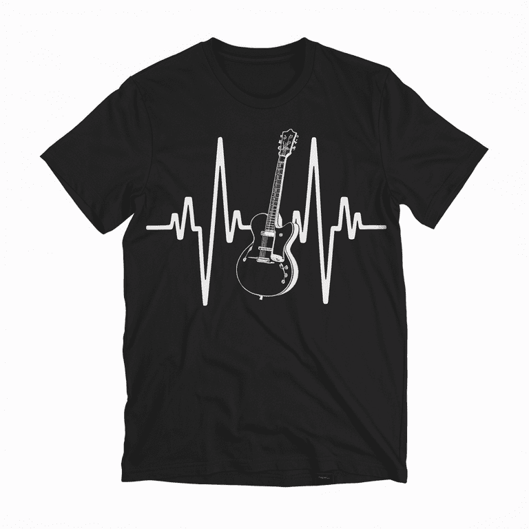 Guitar T-Shirt - Heartbeat Guitarist Shirts Guitar T-Shirt - Heartbeat Guitarist Shirts