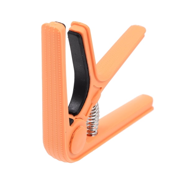 KALLORY Orange Plastic Steel Guitar Capo Adjustable Quick Release Multi Functional Accessory