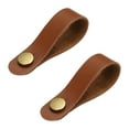 thumbnail image 1 of Guitar Headstock Straps, Guitar Leather Neck Adapter Straps Tie Brown for Guitar, Pack of 2, 1 of 6