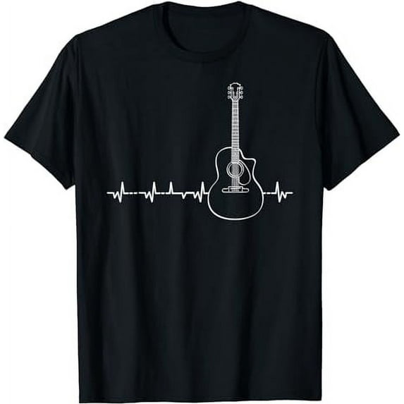 Guitar Heartbeat Pulse - Musical Theme T-Shirt