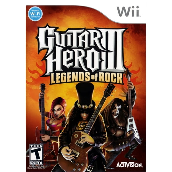Restored Guitar Hero III Legends of Rock - Game Only - Nintendo Wii