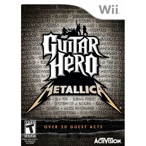 Restored Guitar Hero Metallica - Game Only, by Activision, for Nintendo Wii, Nintendo Wii U, Music Game, Parental Controls